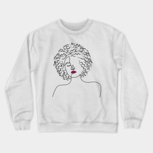 It's More Than Just Hair, It's an Attitude | One Line Drawing | One Line Art | Minimal | Minimalist Crewneck Sweatshirt